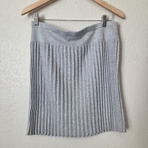 Gray Pleated Women's Skirt